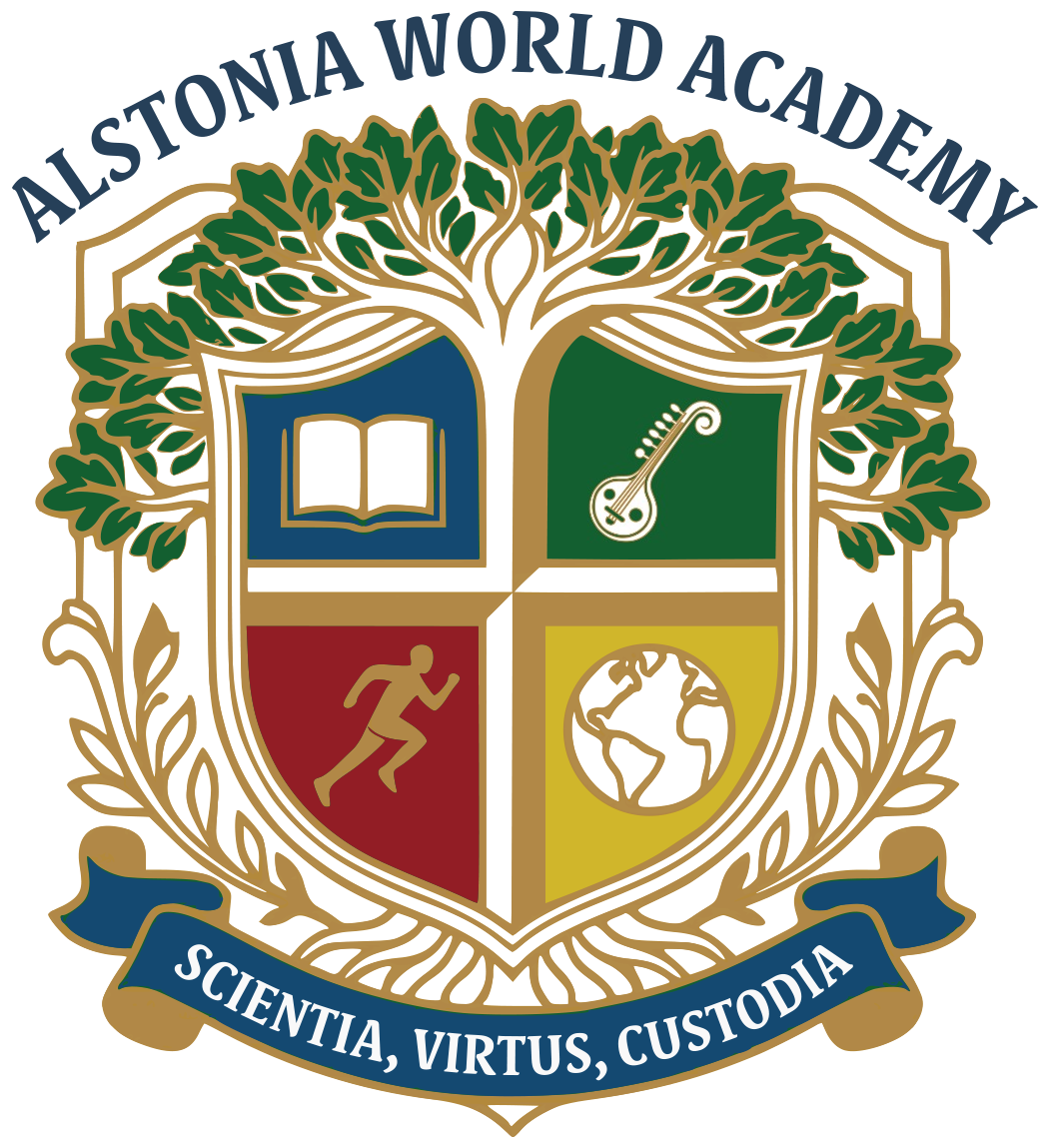 Alstonia World Academy official crest
